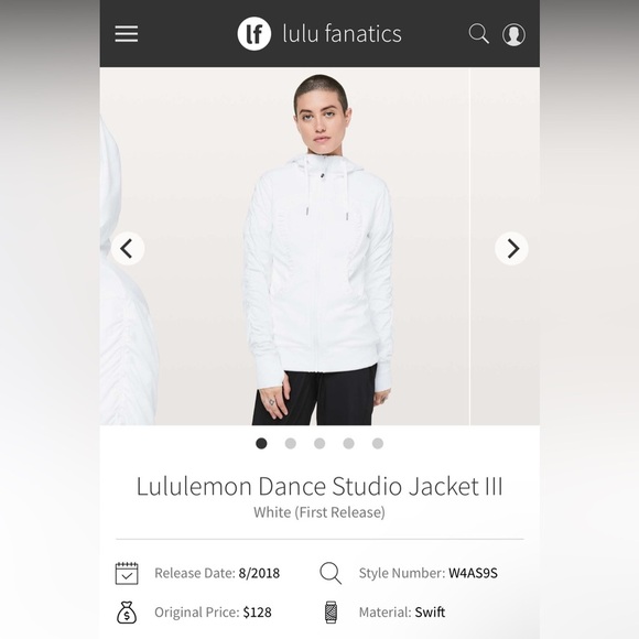 Lululemon Women’s White Dance Studio Jacket Size 12 - Picture 1 of 9